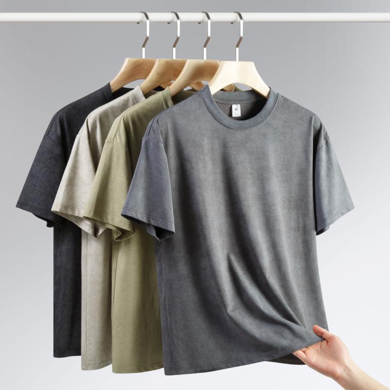 Tシャツ 男性用 半袖 夏 接触冷感 プリント トップス カットソー ゆったり ラウンドネック ソロナ 吸湿速乾 涼感 ブラック 黒 グレー グレー グリーン 綿
