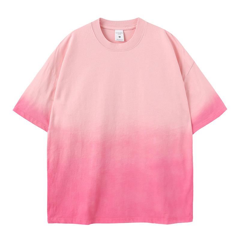Tシャツ 男性用 ウォッシュド加工 レトロ オーバーサイズ プリント ドロップショルダー 半袖 コットン 春夏 秋冬 ピンク系 ブラウン アースカラー ブラック オレンジ ブルー ローズレッド パープル バイオレット ターコイズ ホワイト ダークグリーン