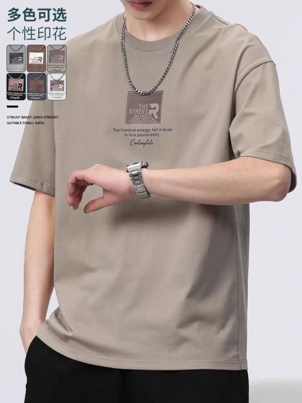Tシャツ メンズ 半袖 コットン 接触冷感 夏用 薄手 通気性 ゆったり おしゃれ カットソー トップス 男性用 普段使い 部屋着