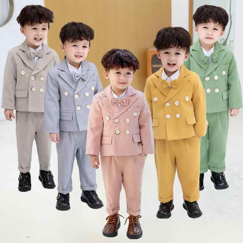 キッズ フォーマルスーツ 3点セット (ジャケット パンツ ベスト) 子供用 男の子 発表会 演奏会 記念撮影 結婚式 お呼ばれ パーティー かわいい おしゃれ 80cm 90cm 100cm 4,828円