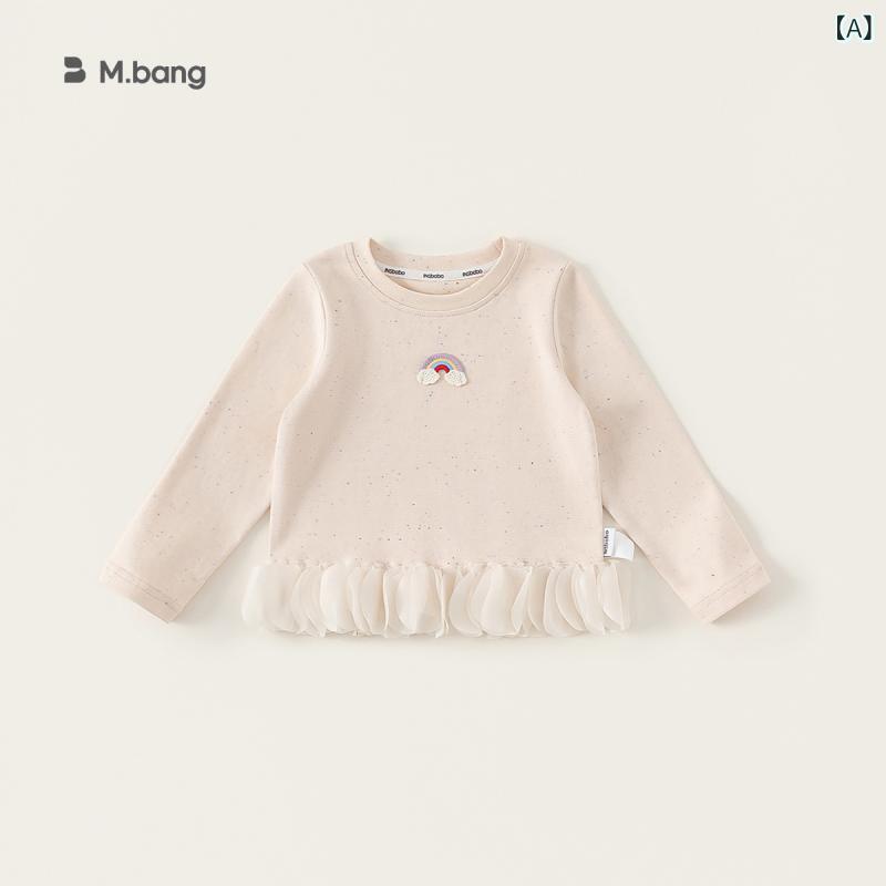 Tシャツ キッズ 女の子 長袖 春秋 春 かわいい レース コットン 子供服 トップス 普段使い ガールズ ピンク系2