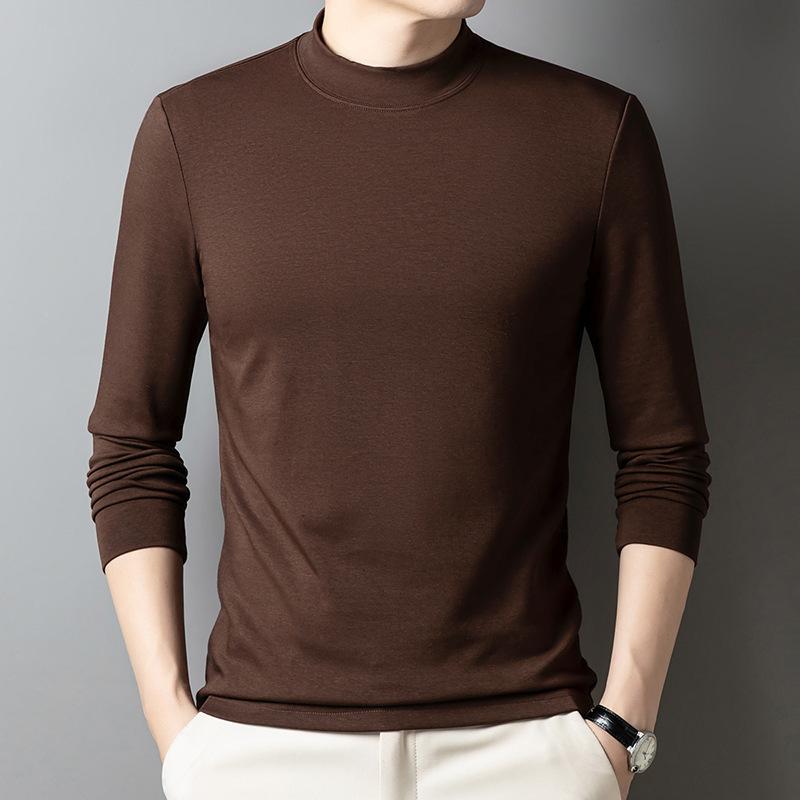 Tシャツ メンズ 男性用 長袖 カットソー 秋冬 カジュアル ゆったり トップス インナー 普段使い おしゃれ 高機能 伸縮性 ポリエステル ホワイト レッド グレー ブラウン ブラック 深緑