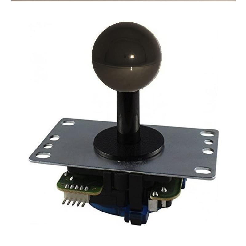 三和電子(Sanwa) 基板タイプ ジョイスティック レバー 平鉄板 シャフトカバー付 8方向ガイドプレート 4方向切替可能 ガンメタル JLF-TP-8YT-SK-GM