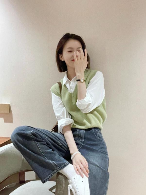 プルオーバー レディース 韓国 馬甲 ?衫 三点仕かける セットアップ スコート 高押し出し 歳月 花の冠yd A生産ライン ゆったり 可愛らしい