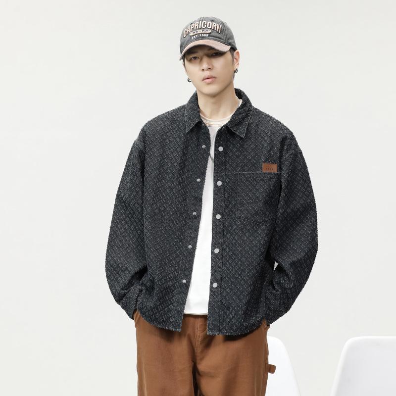 シャツ メンズ 千鳥格子柄 カジュアルシャツ 長袖シャツ レトロ トップス 綿100% ゆったり 春秋