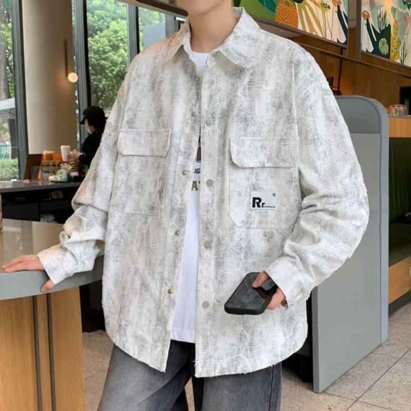 ジャケット 男の子 デニムジャケット 春秋 高校生 大学生 シャツジャケット 青少年 子供 大童 春物 アウター 綿 ネル裏地