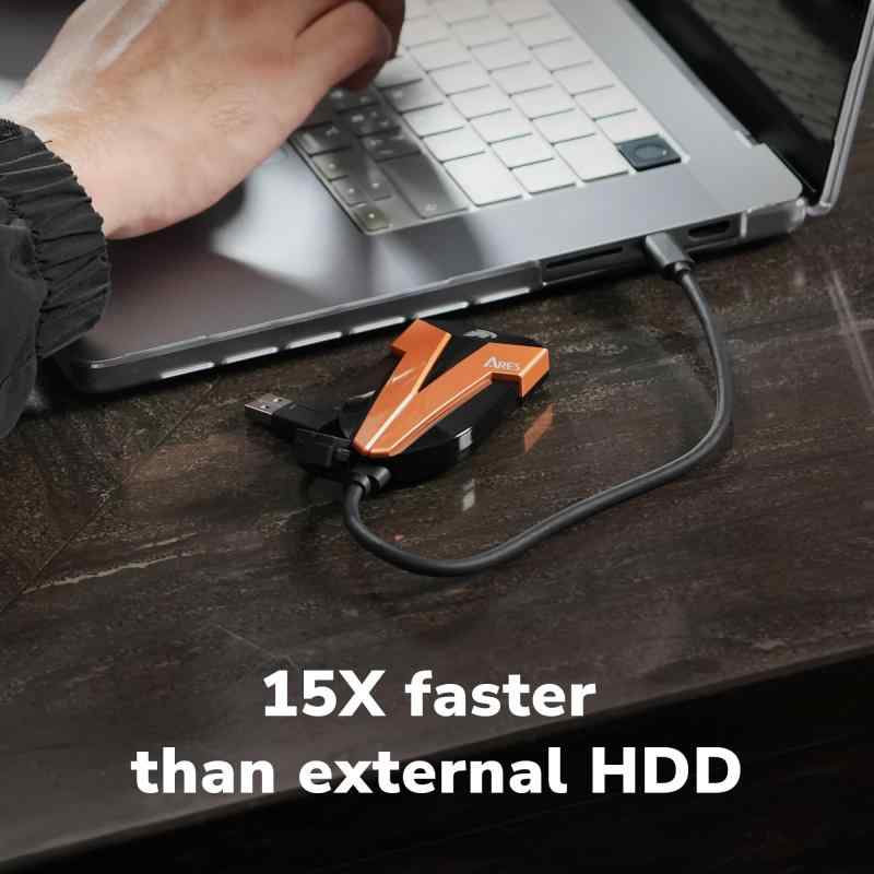 DATO(ダト) 外付け SSD ポータブル ソリッド ステート ドライブ IPX7 耐衝撃 防水 防塵 USB 3.2 Gen 2x2 Type C 外部ソリッドステートドライブ (最大1600/1500 MB/s) 携帯便利 大容量 拡充 ゲーム設備