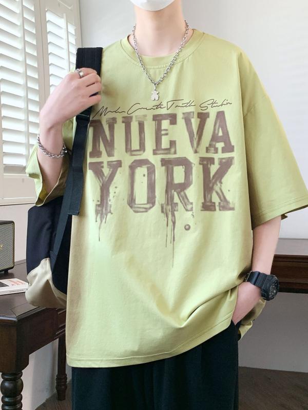 Tシャツ メンズ 男の子 ティーンエイジャー 半袖 コットン トップス カットソー ラウンドネック プリント 春夏 薄手 スポーツ 普段使い 部屋着