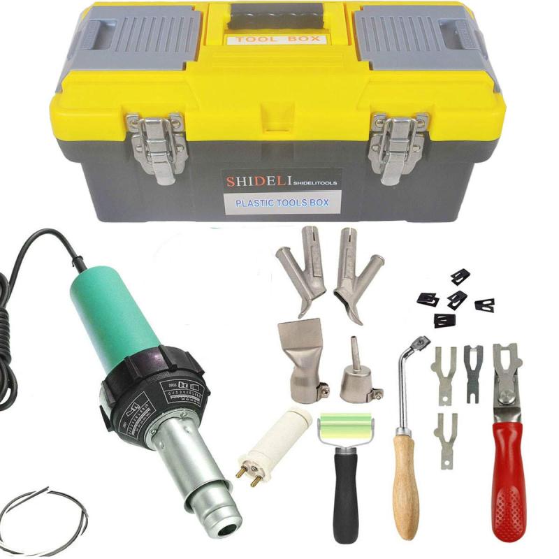 H&amp;Bツール 1400Wプラスチック溶接機キットホットエアガン完全なツールセットハンドヘルドトーチ溶接機のピストルとフローリングバタフライ修復溶接キットキャリーケース｜ブリルビ