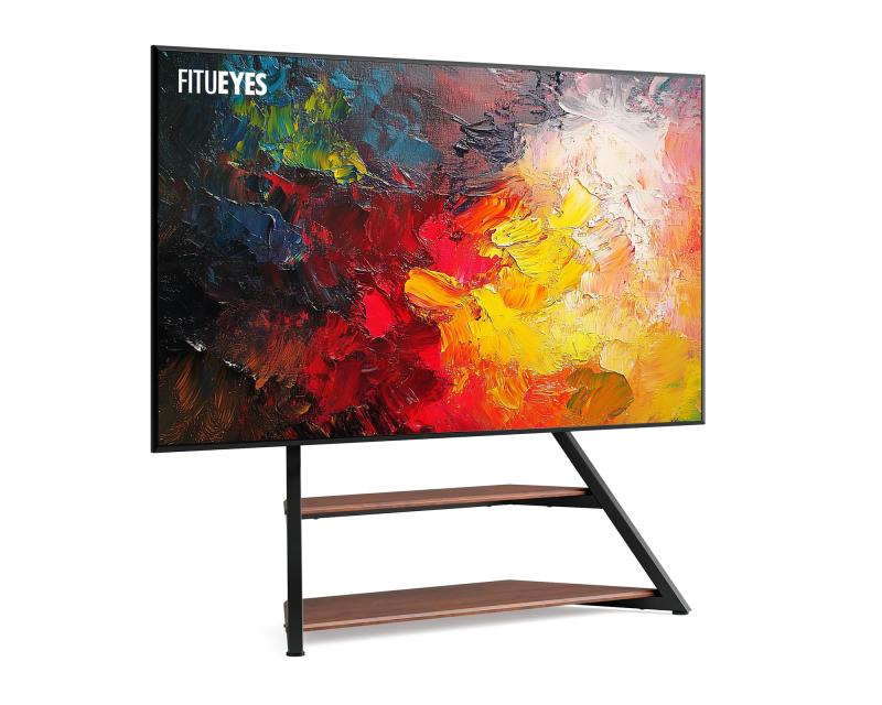 FITUEYES DESIGN テレビ受像機照明ランプ 75-100in相応う テレビ受像機照明ランプ 壁寄せ 棚板付き添い人 吊りひも保護すること 回転させる能力のある 高さ合わせる能力のある 耐荷重85kg VESA 800×600 エッフェルシリーズ