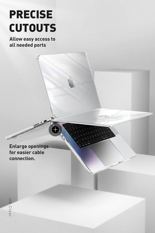 SUPCASE MacBook Pro ケース 14.2/16.2インチ 2021 モデルA2442専用 カバー 放熱性 耐衝撃 360 ° 全面保護 角強化 擦り傷防止 透明 シェルカバー UBClearシリーズ