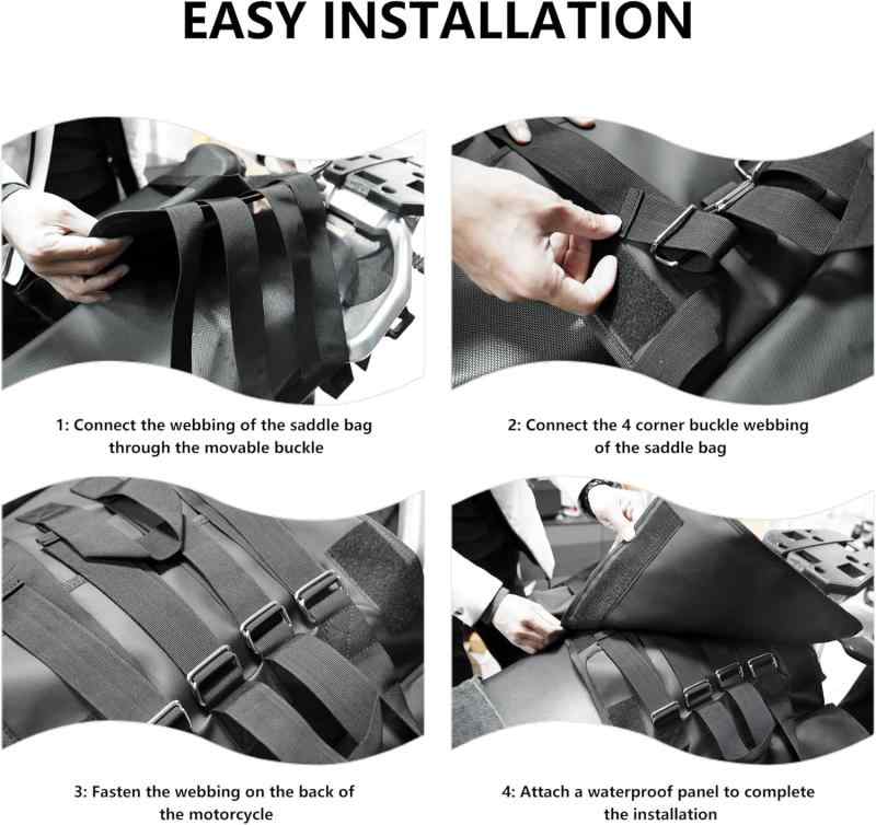 Vancroser バイク サイドバッグ ツーリングバッグ バイク用荷物ラッ シートバッグ サイドバッグ