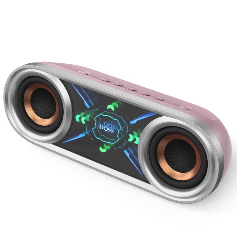 DOSS SoundBox Pro+ P400 Bluetooth金棒引き 50W 重低音部 無線電話 携帯型 小型 ブルートゥース 金棒引き【26第四次元生まれ変わり/無線電話ステレオ相応う/クールファントムミラーライト積み上げる/IPX5 雨合羽/マ