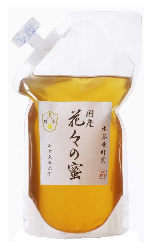 水谷養蜂園 国産花々の蜜エコ容器に並べる 1000g