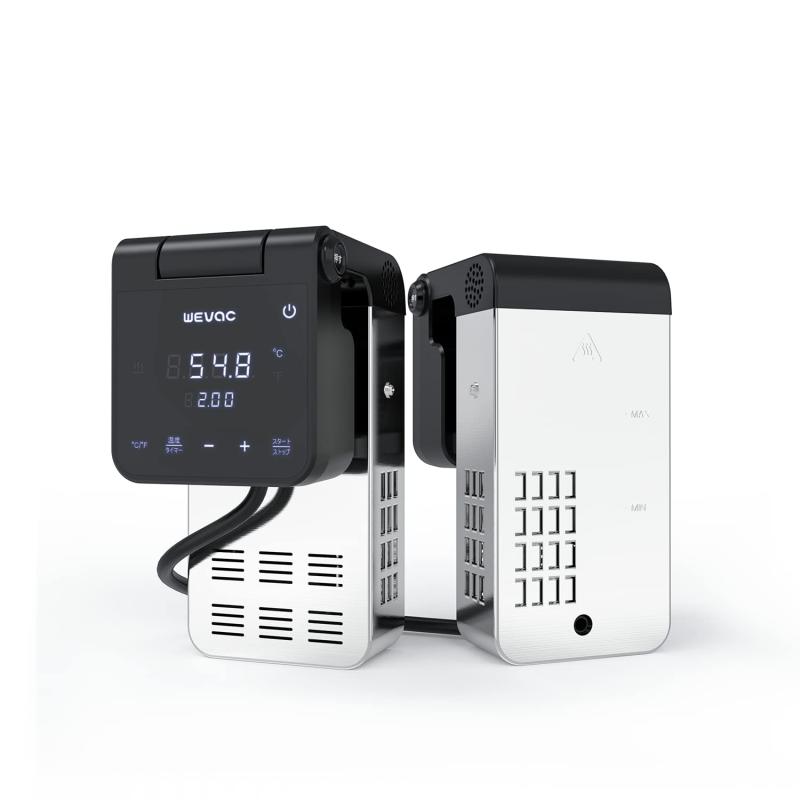 Wevac 低温調理器 1100W スロークッカー 低温調理器具 低音調理機 低温でクッカー 温泉たまご ローストビーフ 大画面設計 折り畳み式 電子件を湯気から離し 小型収納便利 レシピ集付属 日本語