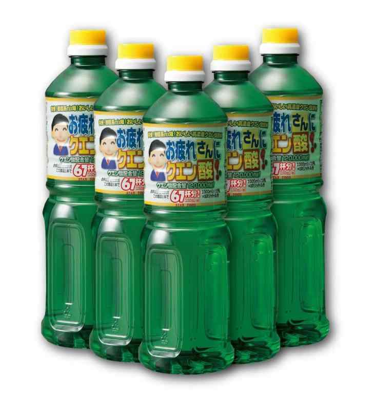 はやりっ子食料雑貨類製作 お疲労困憊さんにクエン酸 1L 10倍水割り用×5本