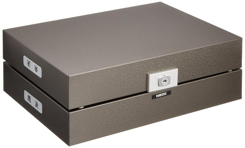 ナカバヤシ 受付箱 A4 鍵付き添い人 メタリックグレー A4K-1