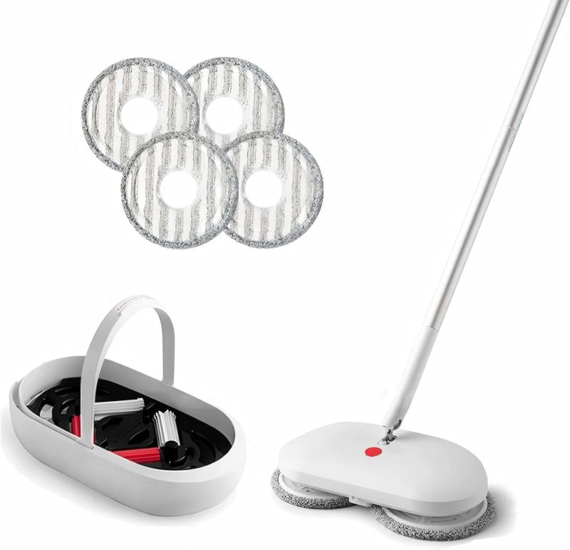 CLEANHOME コードレス回転モップクリーナー 自動洗浄機能 電動モップ フローリング掃除 スプレーモップ 電動回転モップ|ブリルビ