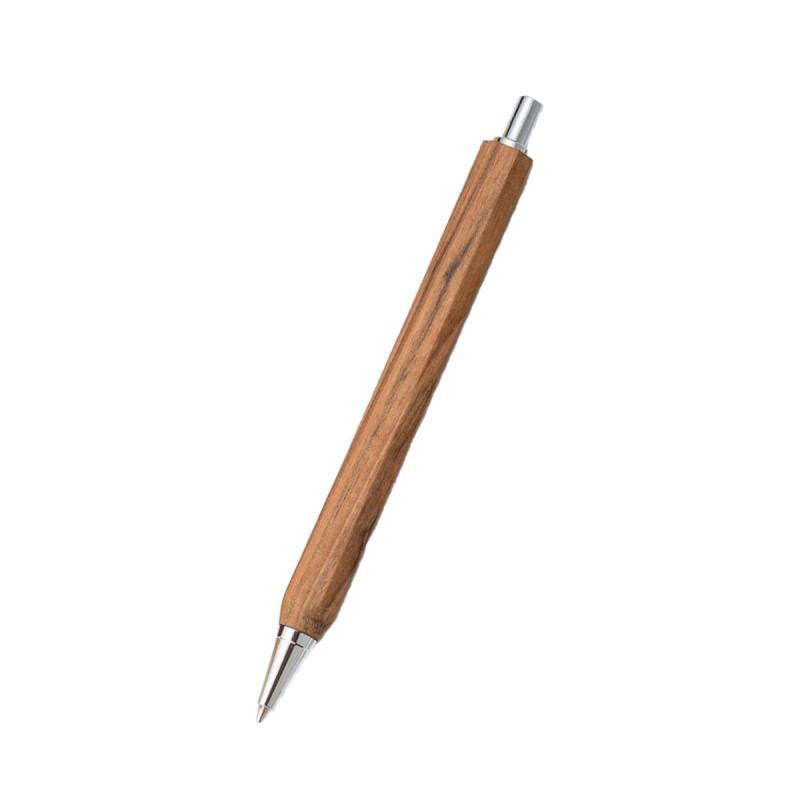 八角シャープペン Pen 0.5mm ノック式 希少樹木 Octagon Wood Pen 八角形|ブリルビ
