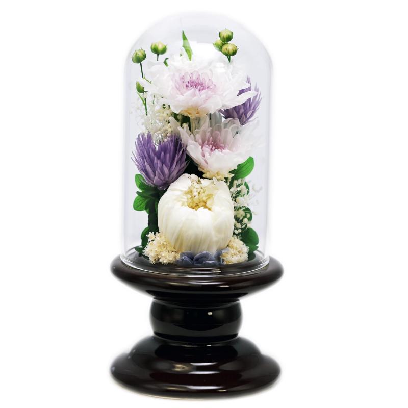 アートフォーシーズン仏花（茶系 ミニ輪菊glass 白いこと プリザーブドフラワー