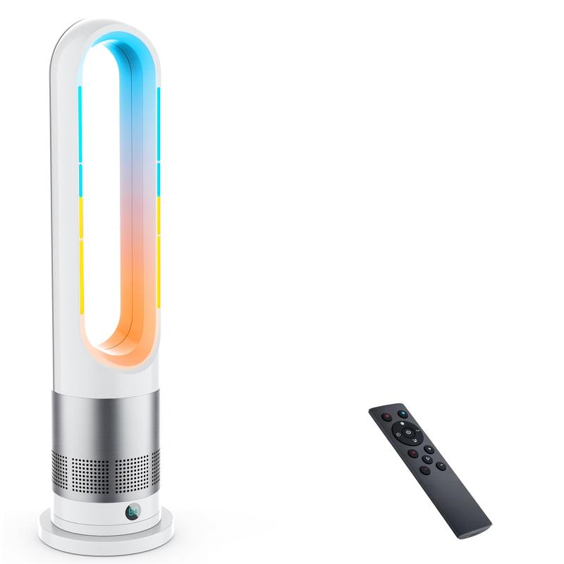 LRIOセラミックヒーター 【羽なし&amp;四季を通じての快適】電気ファンヒーター 暖房器具 省エネ 電気ストーブ 40W/1100W 快適な送風・暖風を満喫 暖房 2秒速暖 3段暖風・8段冷風 9Hタイマー機能｜ブリルビ