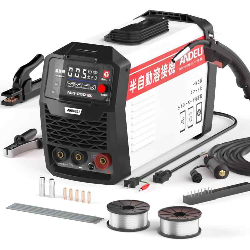 ANDELI 半自動溶接機 120AノンガスMIG/アーク溶接/lift TIG 100V/200V兼用 インバーター直流溶接機|ブリルビ
