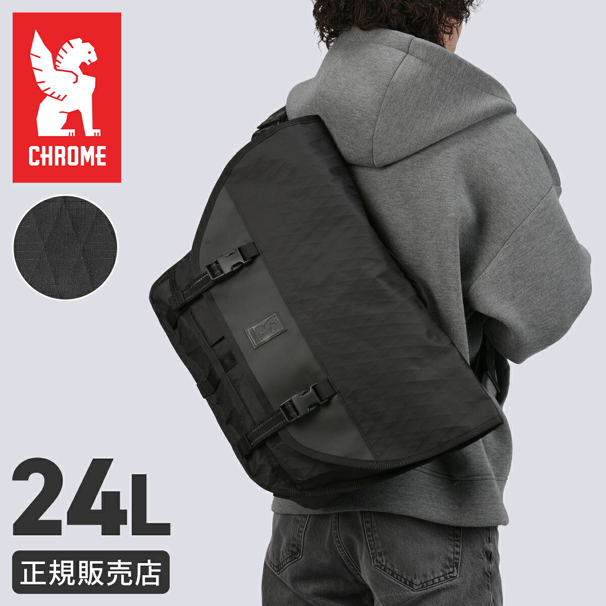 【5H限定豪華プレゼント 7/22 19時～】【限定公式マスク付き】クローム インダストリーズ CTZ メッセンジャーバッグ 24L 撥水 防水 耐水 ブラックXRF メンズ CHROME INDUSTRIES BG380｜マスターピース正規取扱店 BUGS