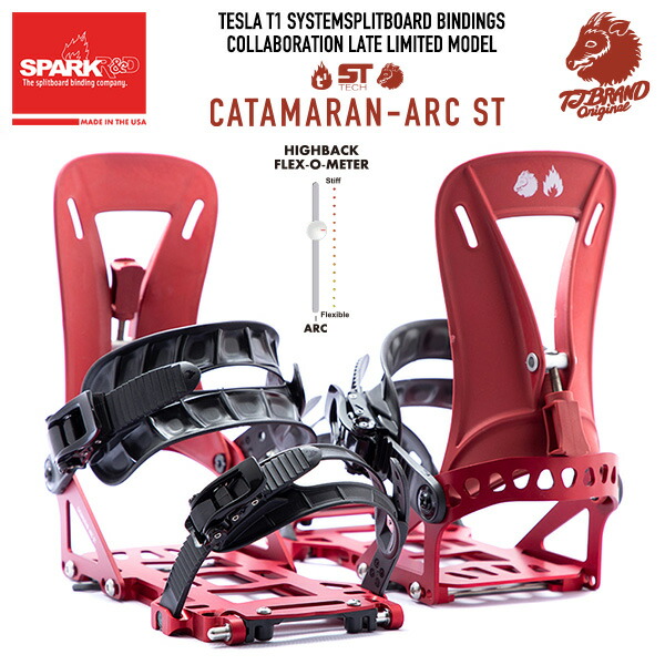 【楽天市場】T.J BRAND×Spark R&D Catamaran-ARC ST splitboard bindings Tesla T1 ...