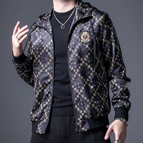 注目ブランド 楽天市場 マウンテンパーカー メンズ ナイロンパーカー 総柄 フルジップパーカー ハイネック メンズファッション 悪羅悪羅系 オラオラ系 ストリート系ファッション お兄系 ヤンキー チンピラ マイルドヤンキー ブラック 黒 送料無料 秋 冬 新作 オラオラ