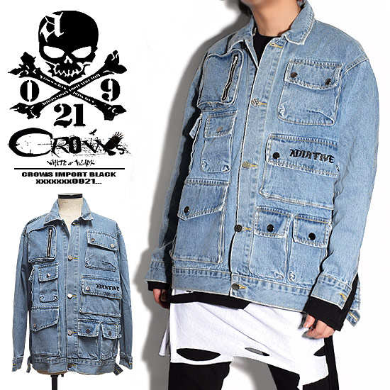 GAS ガス デニムジャケット 中綿入ジャンパー ジップアップ 紺 L GAS ガス デニムジャケット 中綿入ジャンパー ジップアップ 紺 L