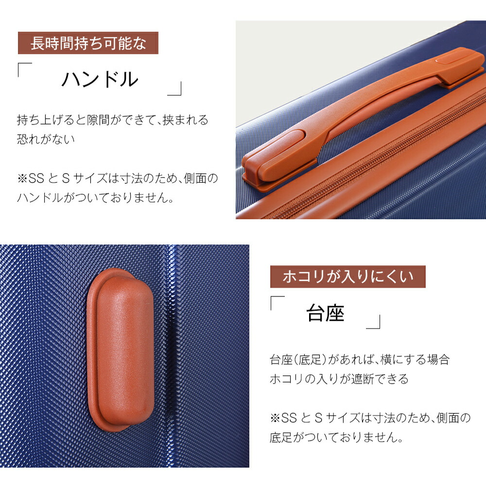 USBポート付き100Lスーツケース 7
