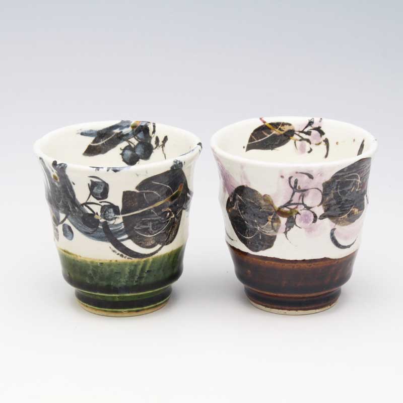 楽天市場】五代 佐藤走波 菊絵 湯呑み : 食器のみつはた