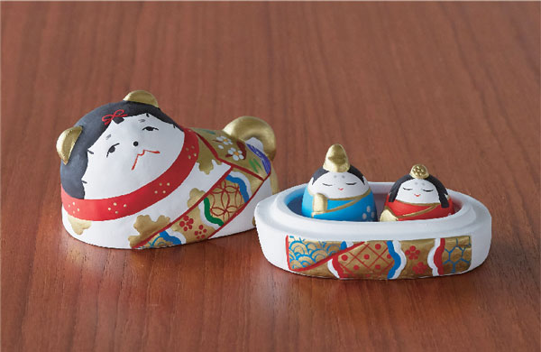 楽天市場】玩具工房 犬筥 お雛かくれんぼ（ミニ雛付）出産祝 陶器