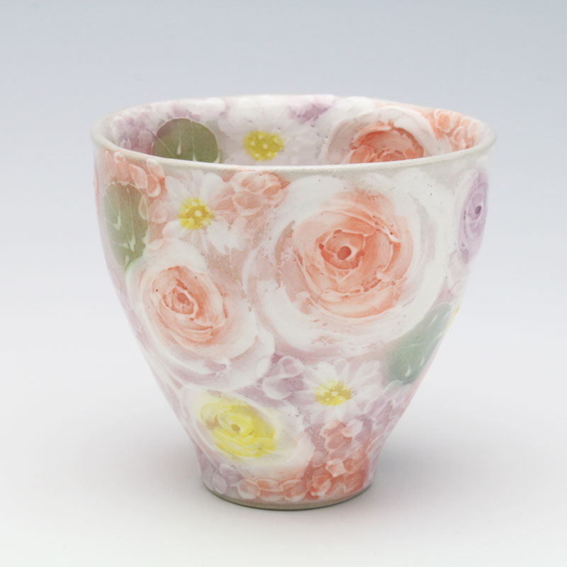 楽天市場】【赤絵バラ 湯呑】瀬戸焼 和食器 食器 湯飲み 湯のみ 手描き