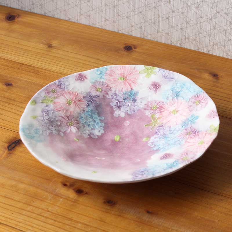 楽天市場】【藍彩白絵花 パスタ皿】瀬戸焼 和食器 食器 プレート