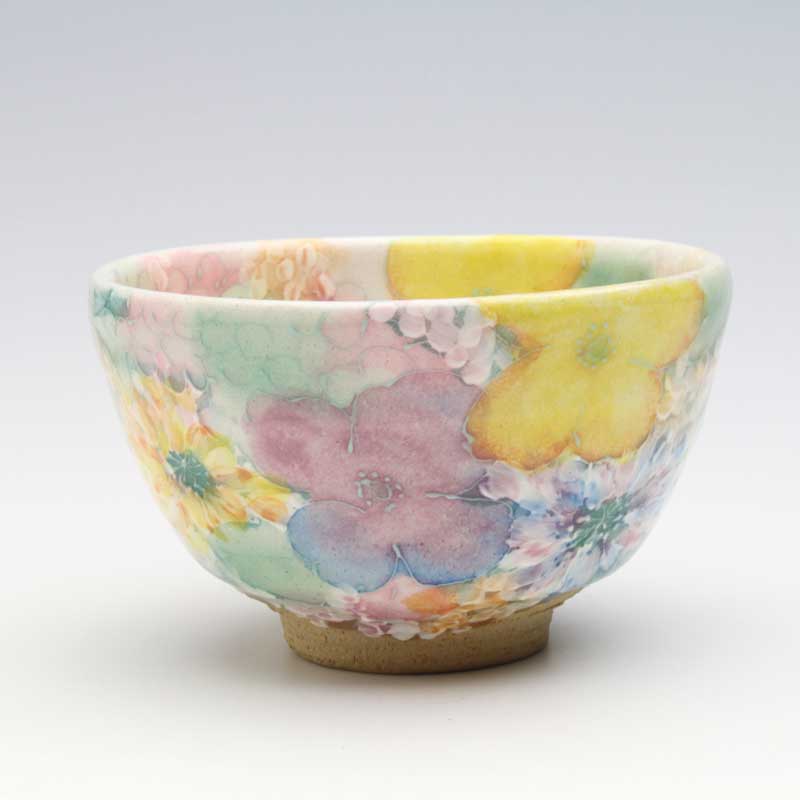 抹茶茶碗 Amazon｜エールネット(Ale-net) 抹茶碗 抹茶茶碗 織部華文一口