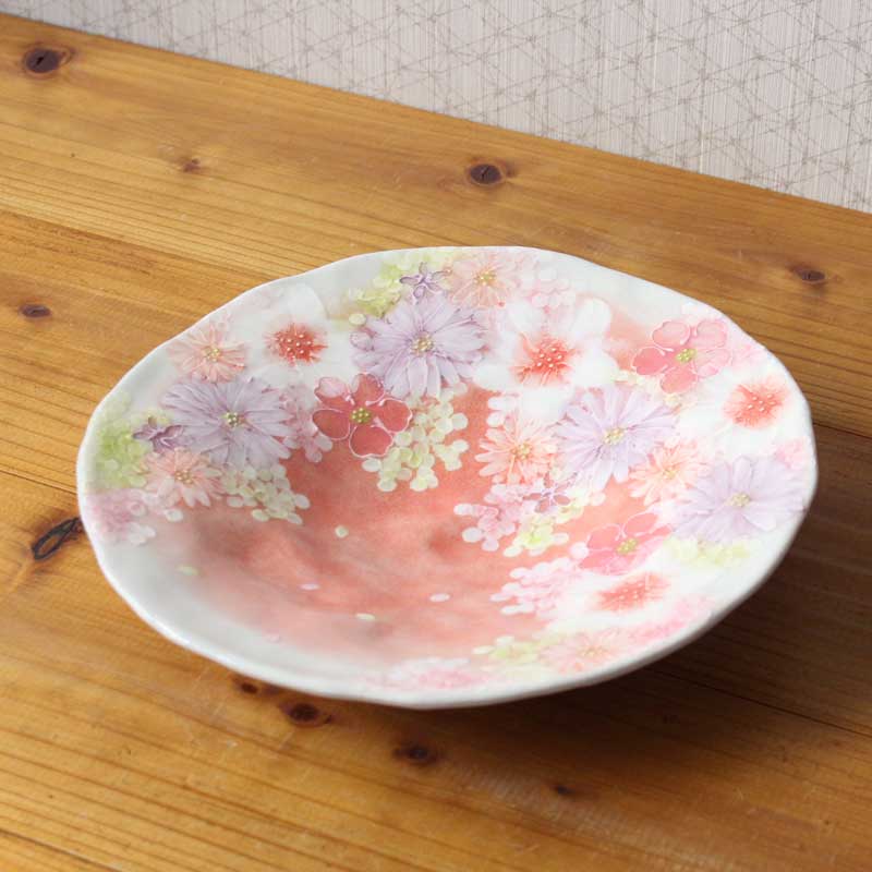 【未使用】ゆずりは 釉彩ローズ パスタ皿 Amazon | 工房ゆずりは 釉彩ローズ パスタ皿 母の日 | 工房