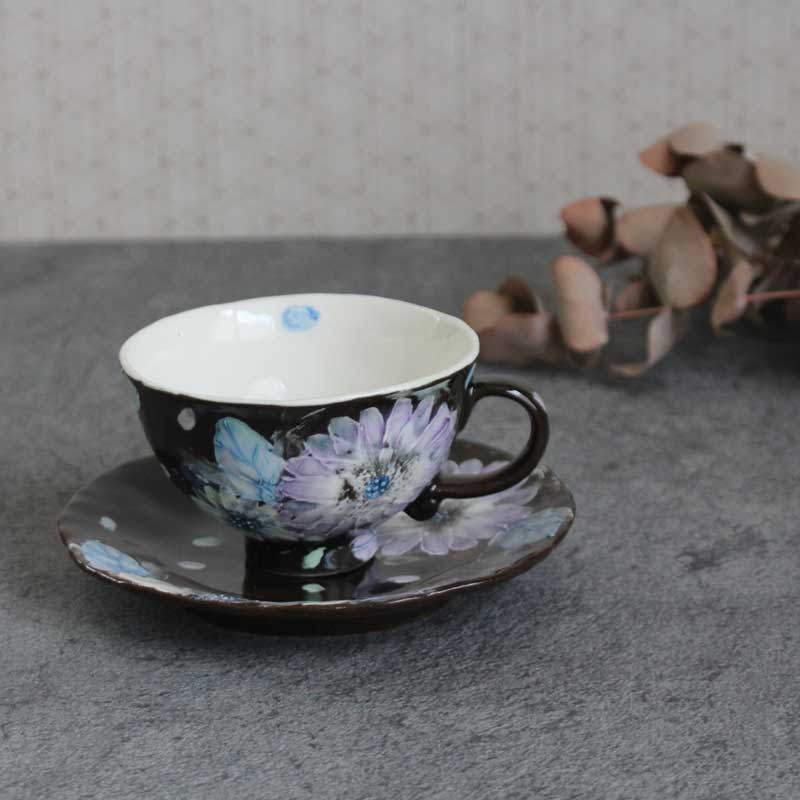 楽天市場】花形カップ＆ソーサー(3色) 瀬戸焼 日本製 食器 陶器