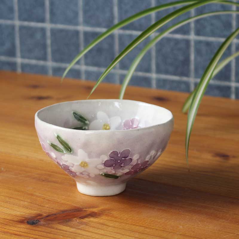 天然木製 花柄茶碗 5個セット日本製 楽天市場】野の花 お茶碗 中平 茶色 花柄 六兵衛中平 飯椀 ご飯