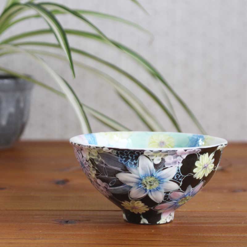 楽天市場】【紅彩京花 飯碗】瀬戸焼 和食器 食器 茶碗 手描き 花