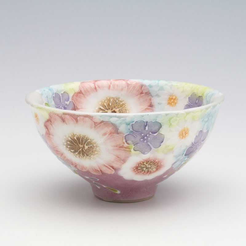 【新品未使用】工房ゆずり　薄紅花景色　抹茶碗(平型)贈り物 プレゼント 楽天市場】【薄紅花景色 抹茶碗（平型）】 抹茶茶碗 お抹茶