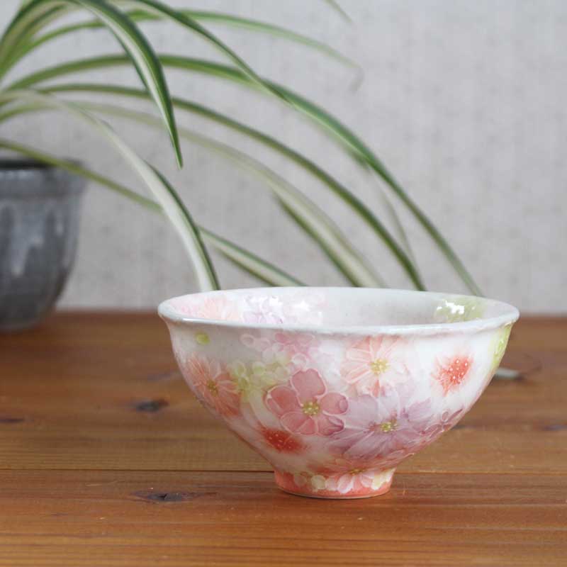 京都陶葊の手描き花柄の陶器茶碗2個セット 楽天市場】【紅彩京花 飯碗】瀬戸焼 和食器 食器 茶碗 手描き 花