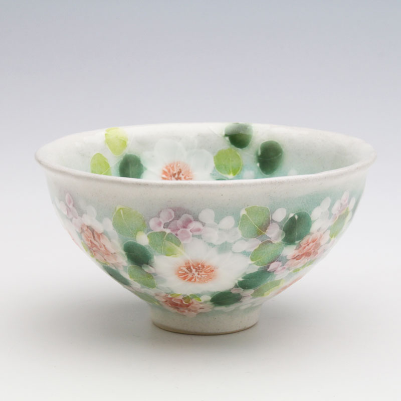 楽天市場】【風花シリーズ】 彩小紋ご飯茶碗（緑） 直径11.2cm 高さ6.4