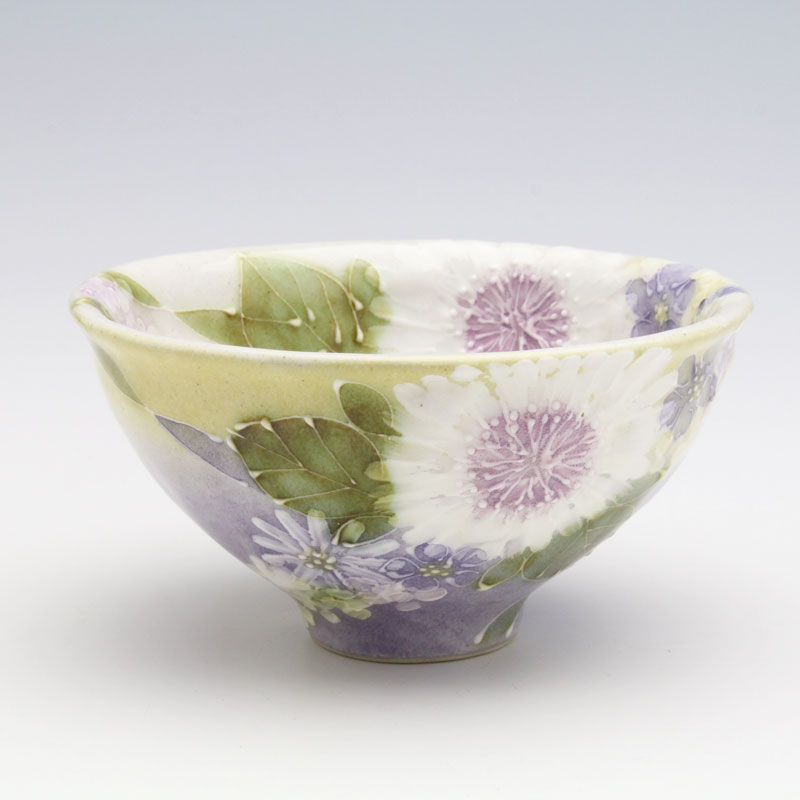 楽天市場】【青彩白花 飯碗】瀬戸焼 和食器 食器 茶碗 手描き 花柄