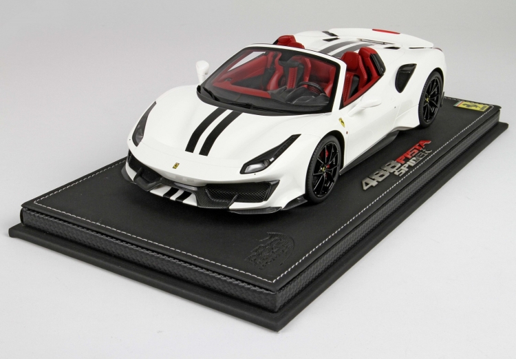 Bbr 118 Ferrari 488 Pista Spider Bianco Avus P18162g Ferrari 2001500101783 Minicar Model Car