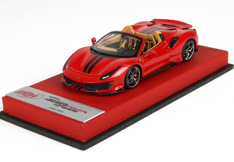 Bbr 143 Ferrari 488 Pista Spider 2018 Rosso Corsa Met Bbrc218cpre Ferrari Minicar Model Car 2001500101929