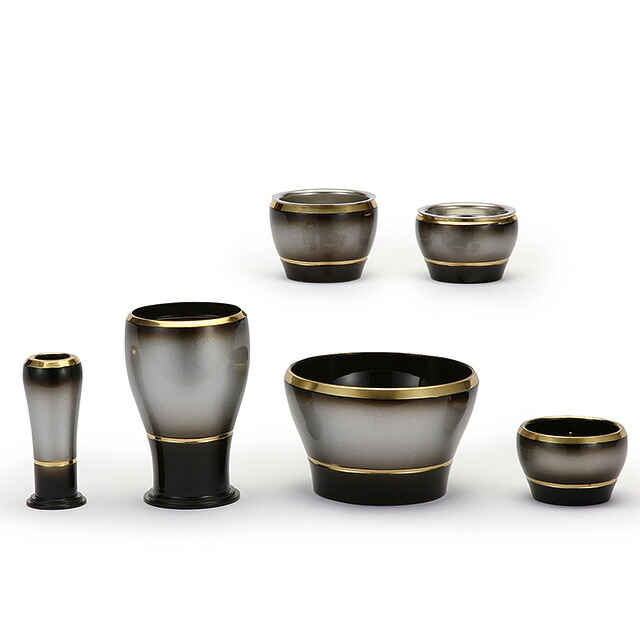 仏具 セット ミニ モダン 仏具セット 6具足 いのり 白夜 6点セット 3.0寸 おしゃれ ミニ かわいい 可愛い