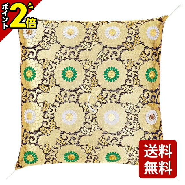 58%OFF!】 京都新町八代目藤戸萬佛堂仏前座布団 正絹ツル草鳳凰華紋 座布団 法事座布団 法要座布団