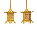 【ポイント増量中】六角神前丁足 アルミ吊灯篭(東)コード無 3.0寸｜仏壇・仏具の窓口