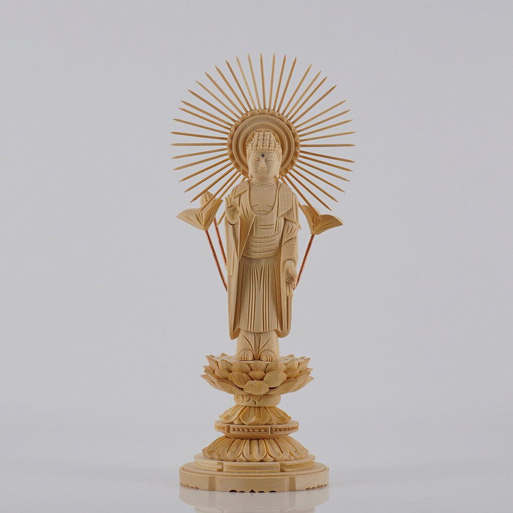 【ポイント増量中】総白木彫丸台座（東）｜仏壇・仏具の窓口 15,015円